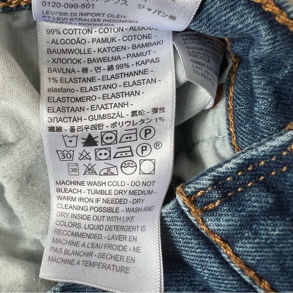 Levi’s Ribcage Straight Jeans Blue Denim Size 26 Classic - Picture 7 of 12